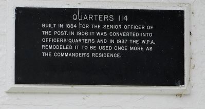 Quarters 114 Marker image. Click for full size.