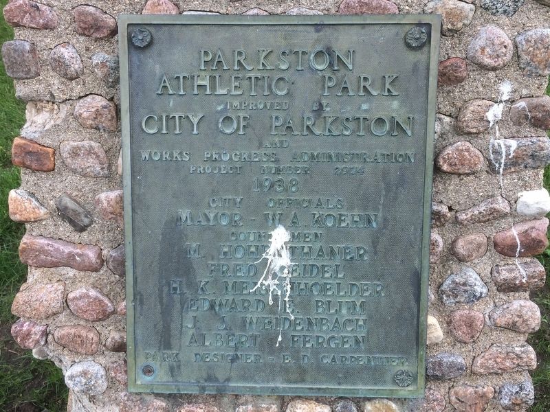 Parkston Athletic Park Marker image. Click for full size.