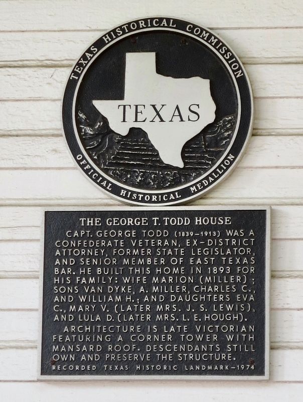 The George T. Todd House Marker image. Click for full size.