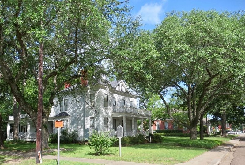 The George T. Todd House with marker just visible above similar marker. image. Click for full size.
