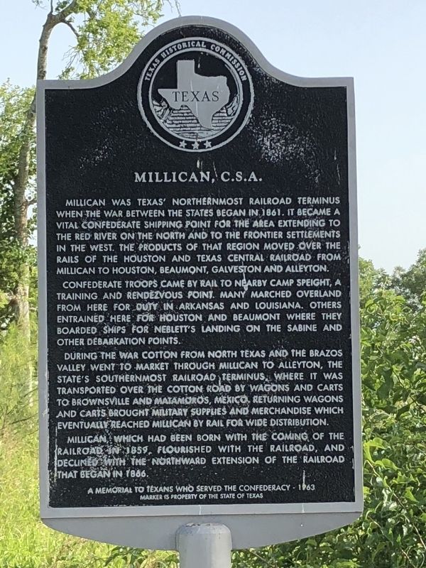 Millican, C.S.A. Marker image. Click for full size.