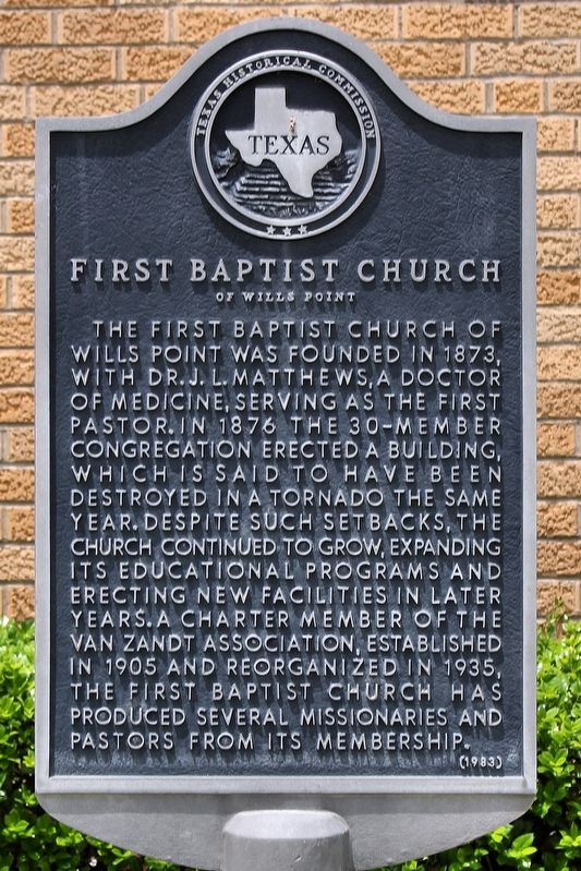First Baptist Church Marker. Click for full size. First Baptist Church Marker image. Click for full size.