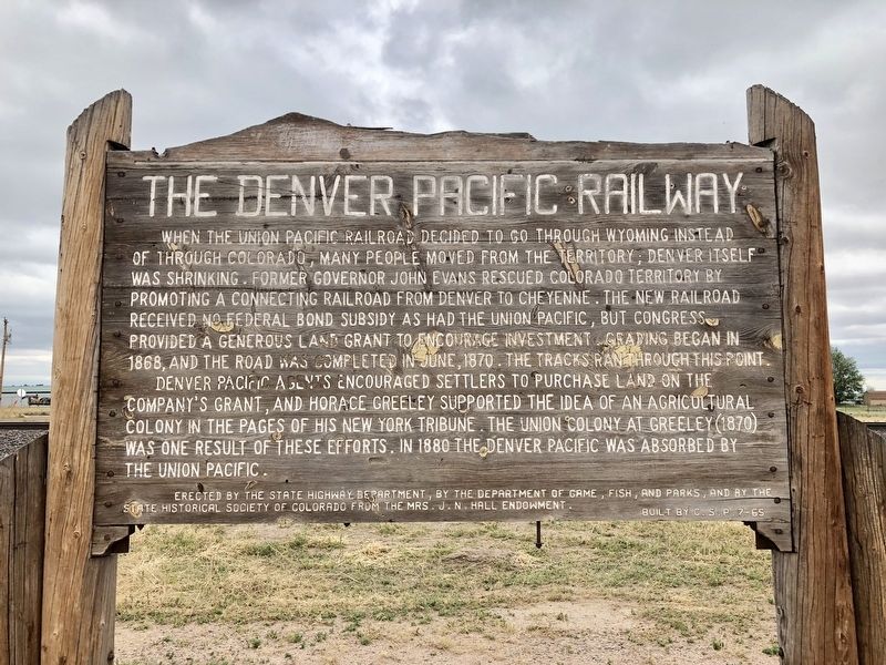 Denver Pacific Railway Marker image. Click for full size.