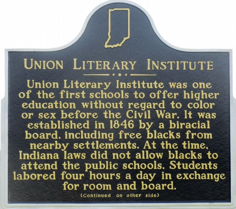 Union Literary Institute Marker image. Click for full size.