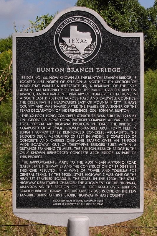 Bunton Branch Bridge Marker image. Click for full size.