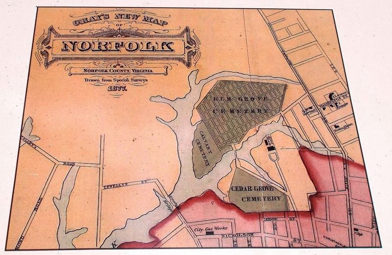 Exhibit B: Detail of the 1877 map of Norfolk. image. Click for full size.
