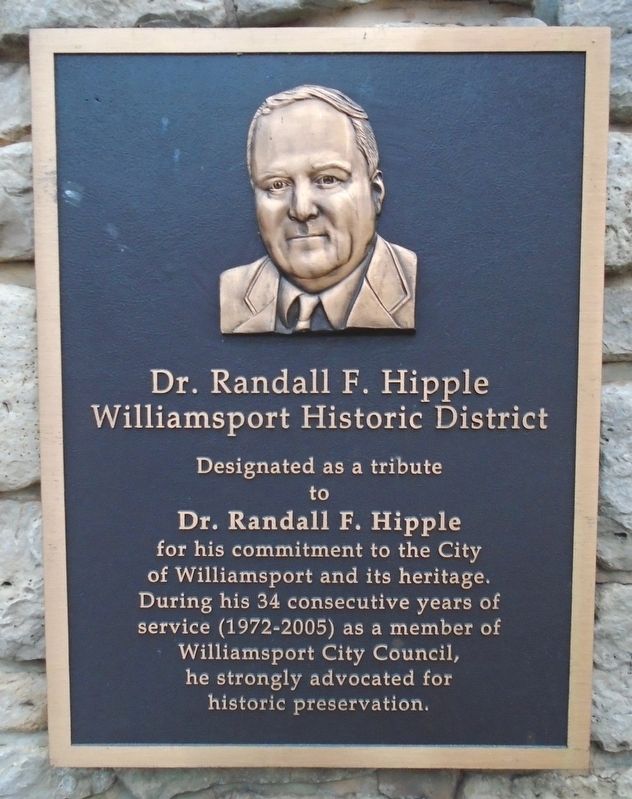 Dr. Randall F. Hipple Williamsport Historic District Marker image. Click for full size.