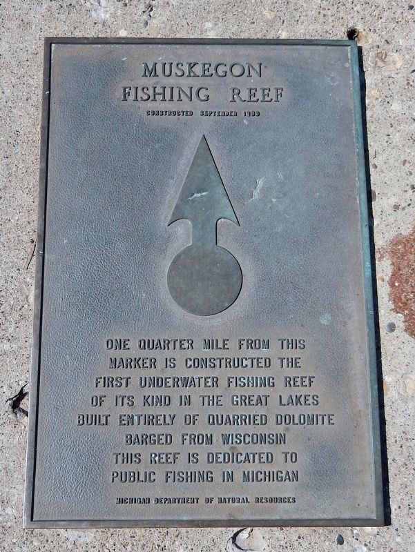 Muskegon Fishing Reef Marker. Click for full size. Muskegon Fishing Reef Marker image. Click for full size.