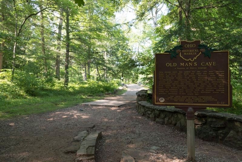 Old Man’s Cave Marker. Click for full size. Old Man’s Cave Marker image. Click for full size.
