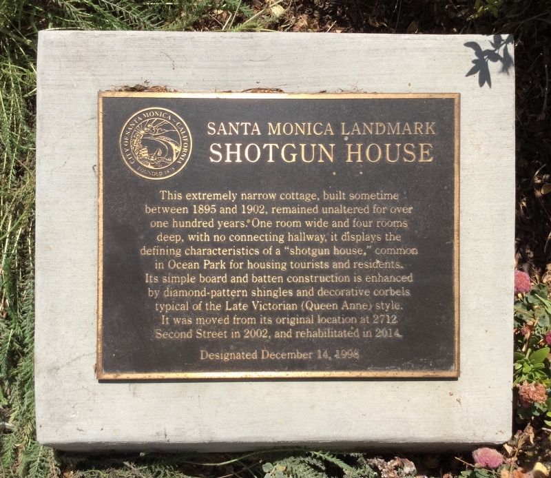 Shotgun House Marker. Click for full size. Shotgun House Marker image. Click for full size.