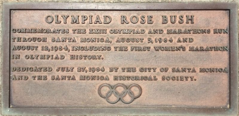 Olympiad Rose Bush Marker image. Click for full size.