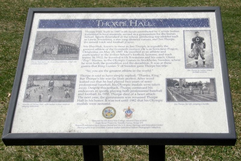 Thorpe Hall Marker image. Click for full size.