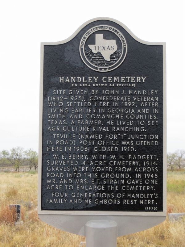 Handley Cemetery Marker image. Click for full size.