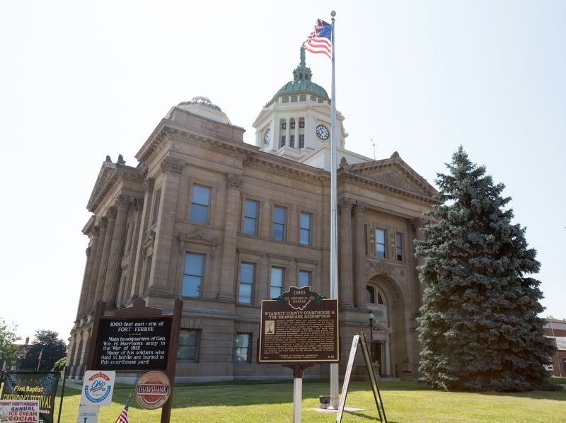 Wyandot County Courthouse and Markers image. Click for full size.