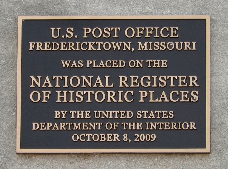 U.S. Post Office Fredericktown, Missouri Marker image. Click for full size.
