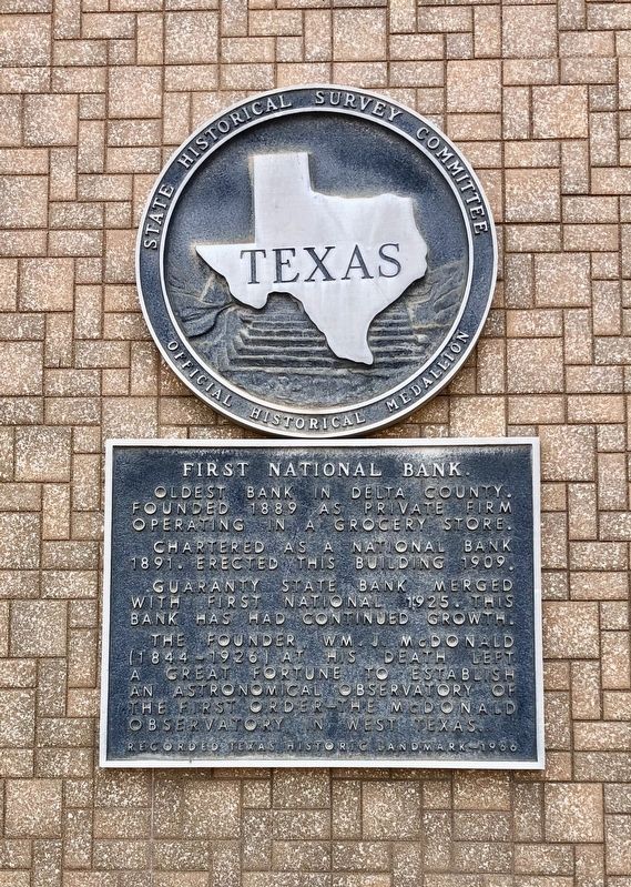 First National Bank Marker. Click for full size. First National Bank Marker image. Click for full size.