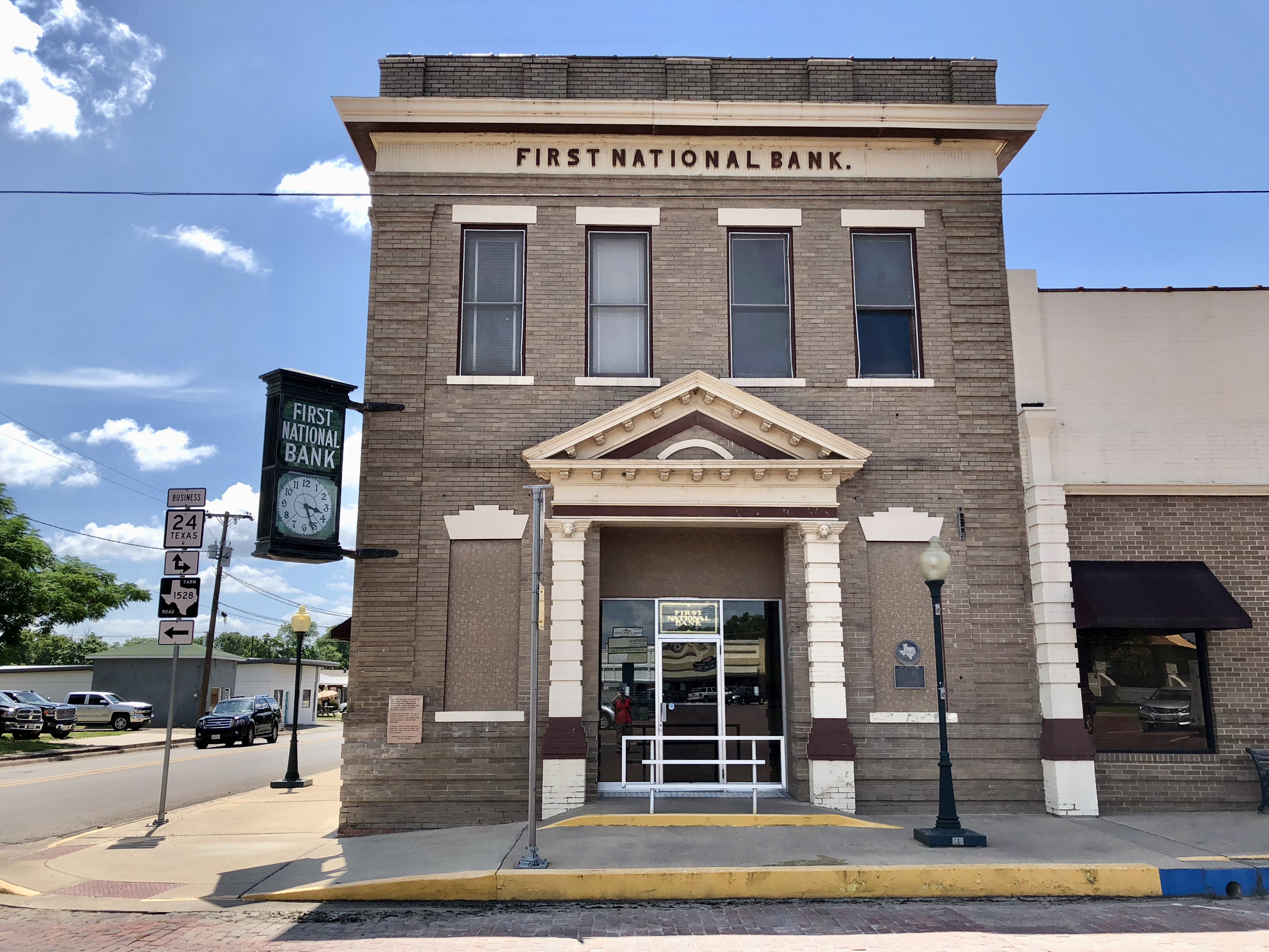 The First National Bank in Cooper.
