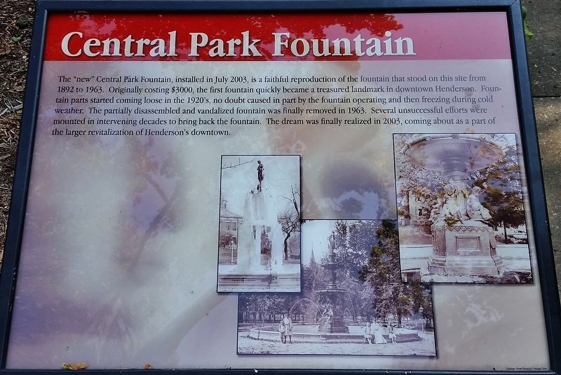 Central Park Fountain Marker. Click for full size. Central Park Fountain Marker image. Click for full size.