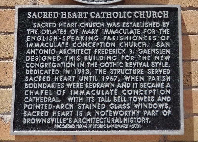 Sacred Heart Catholic Church Marker. Click for full size. Sacred Heart Catholic Church Marker image. Click for full size.