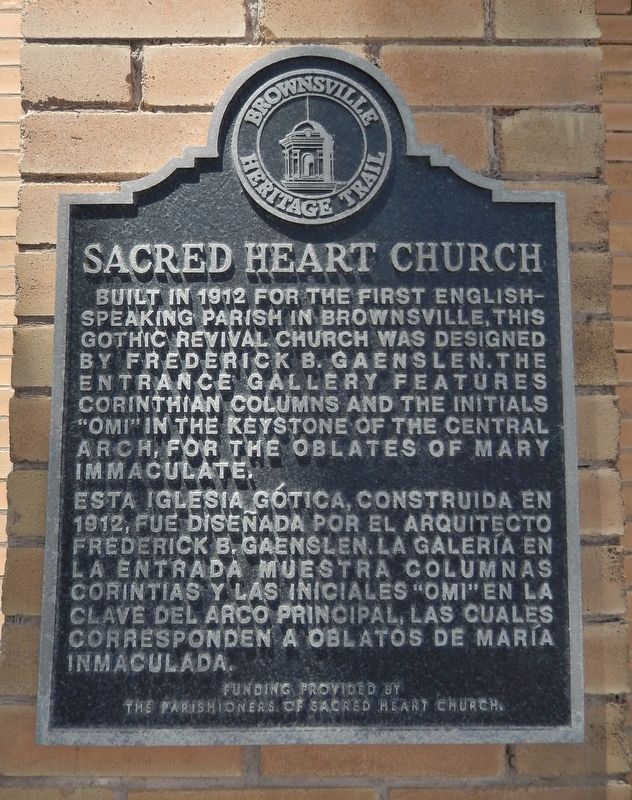 Sacred Heart Church Marker. Click for full size. Sacred Heart Church Marker image. Click for full size.
