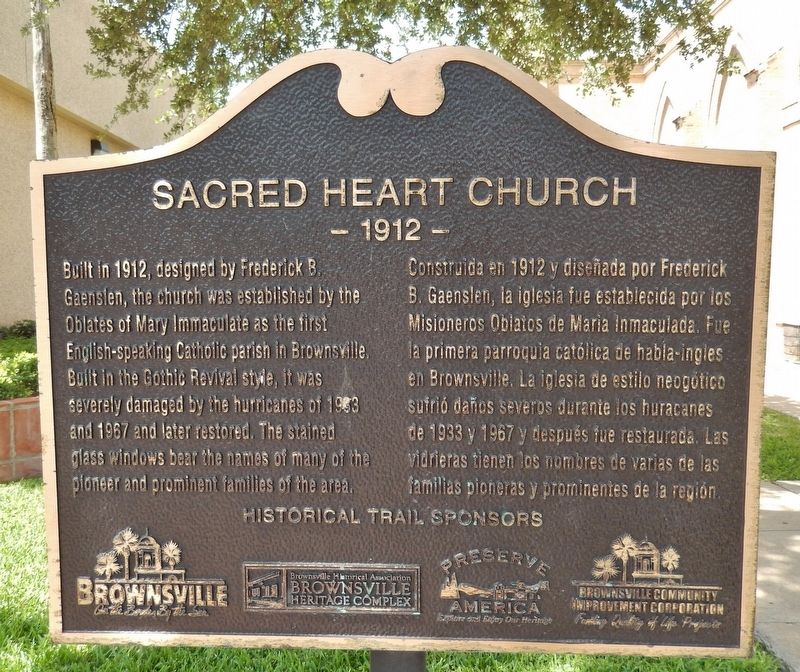 Sacred Heart Church Marker image. Click for full size.