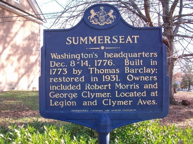 Summerseat Marker. Click for full size. Summerseat Marker image. Click for full size.