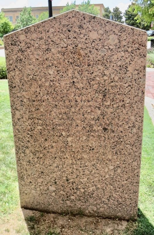 Texas in the Civil War monument (rear) image. Click for full size.