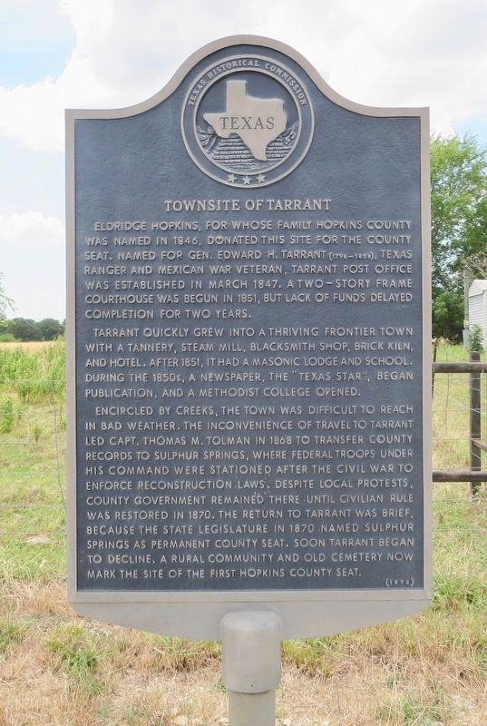 Townsite of Tarrant Marker image. Click for full size.