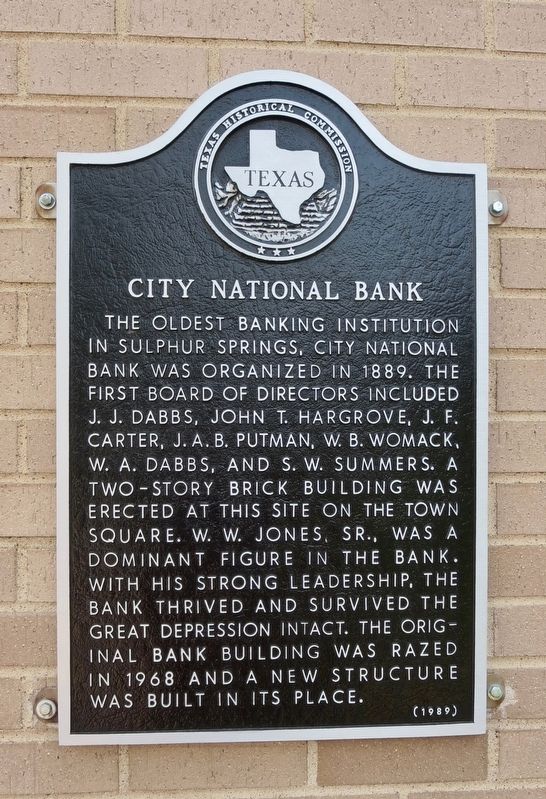 City National Bank Marker image. Click for full size.