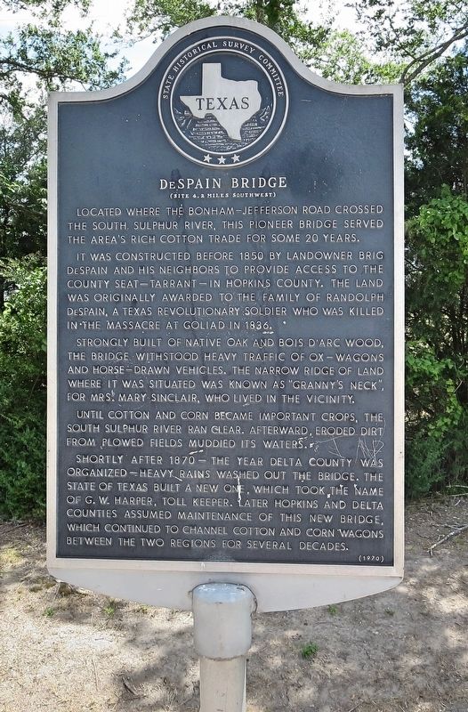 DeSpain Bridge Marker image. Click for full size.