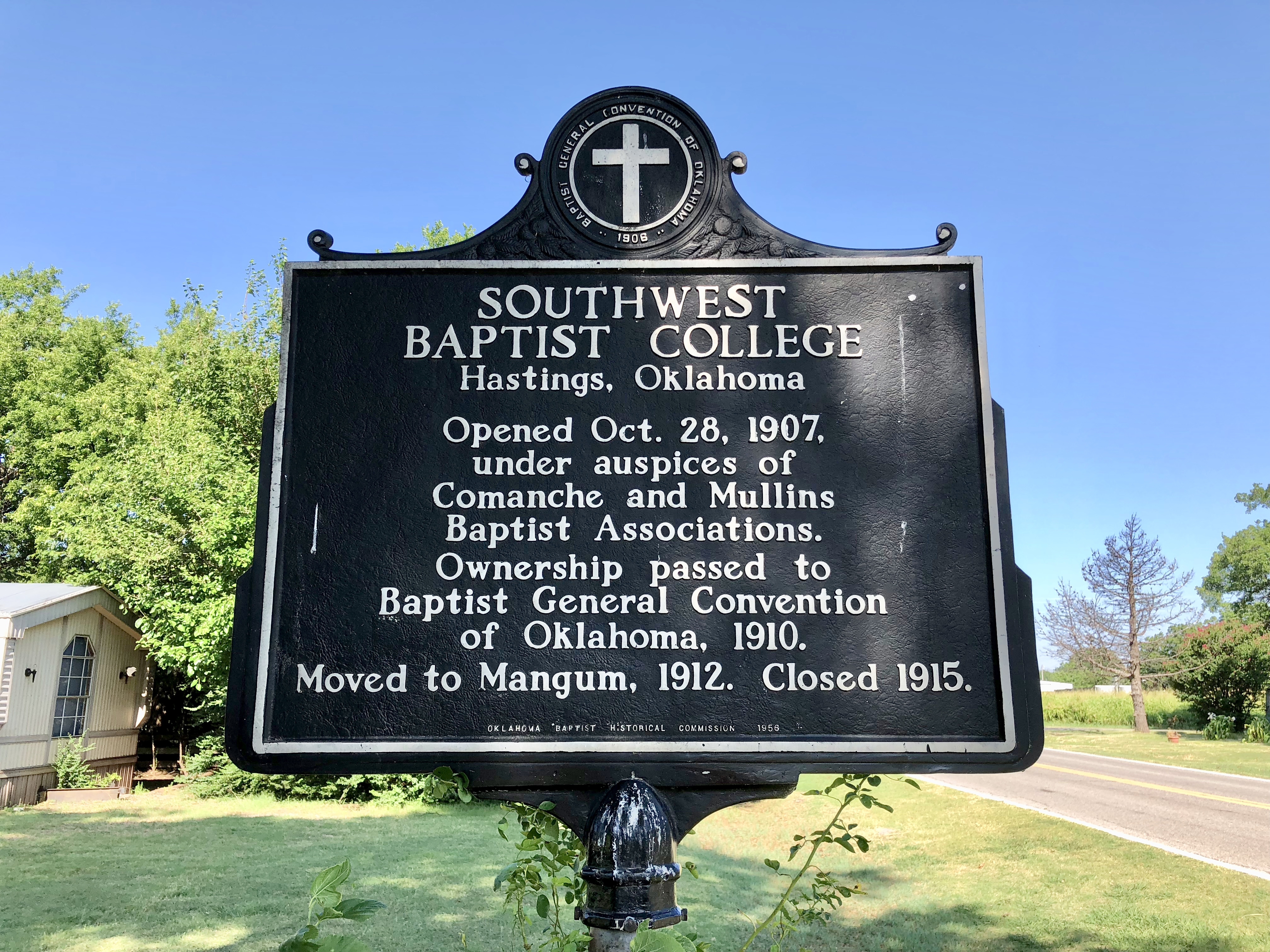 Southwest Baptist College Marker