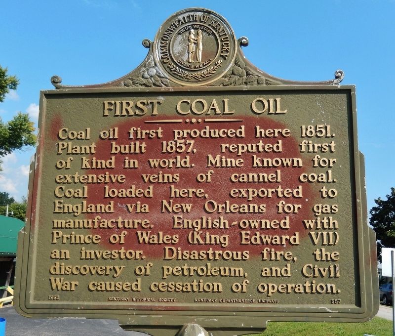 First Coal Oil Marker image. Click for full size.