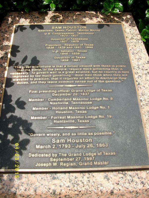 Sam Houston (BIG Statue) Marker image. Click for full size.