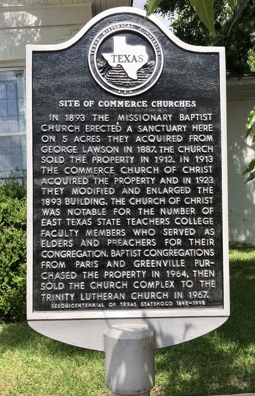 Site of Commerce Churches Marker image. Click for full size.