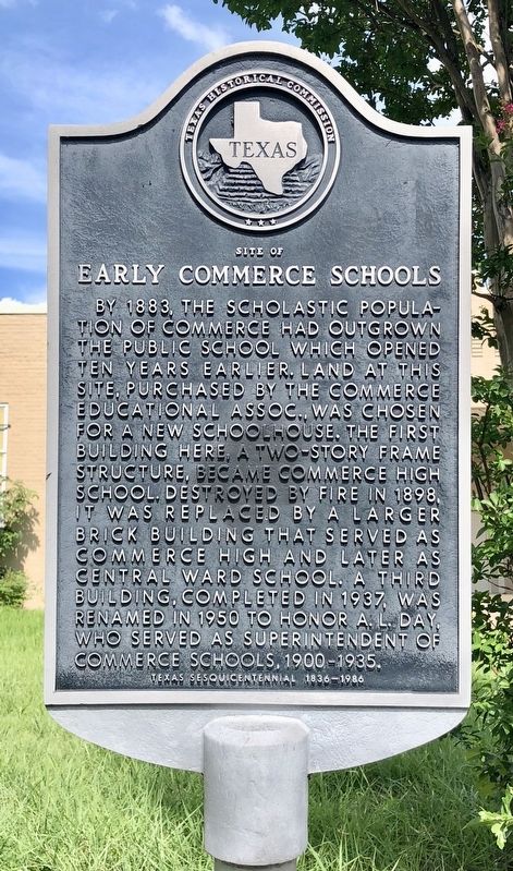 Site of Early Commerce Schools Marker image. Click for full size.