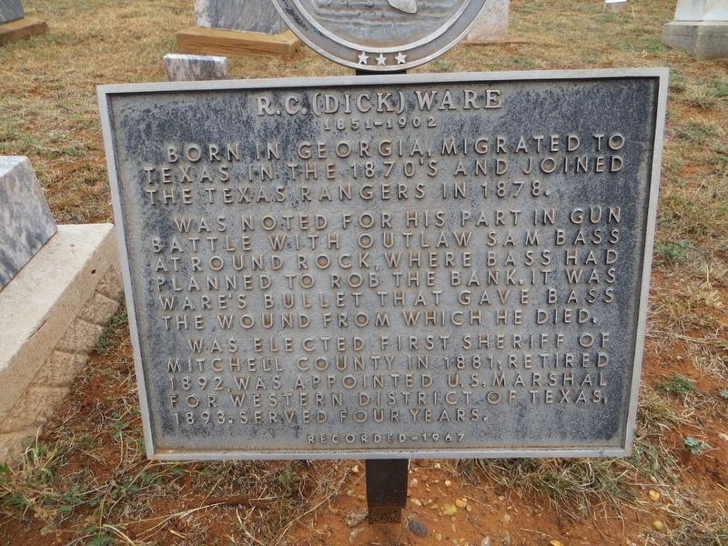 R.C. (Dick) Ware Marker image. Click for full size.