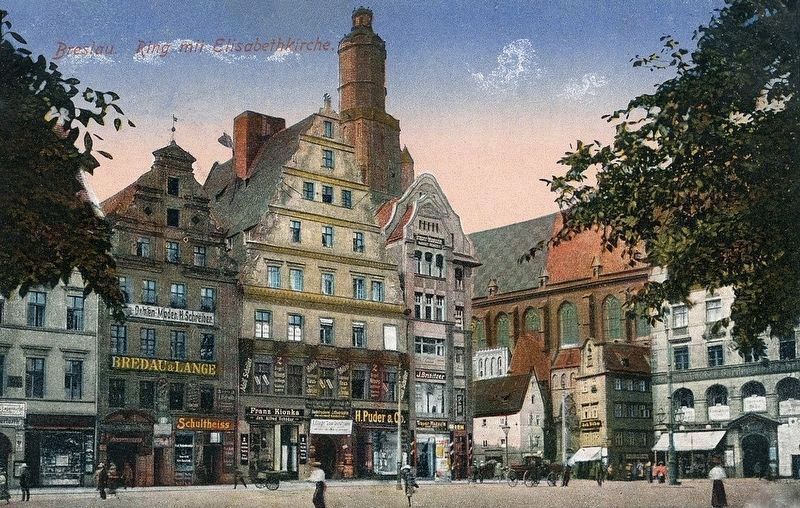 <i>Breslau, Ring mit Elisabethkirche</i>. Click for full size. <i>Breslau, Ring mit Elisabethkirche</i> image. Click for full size.