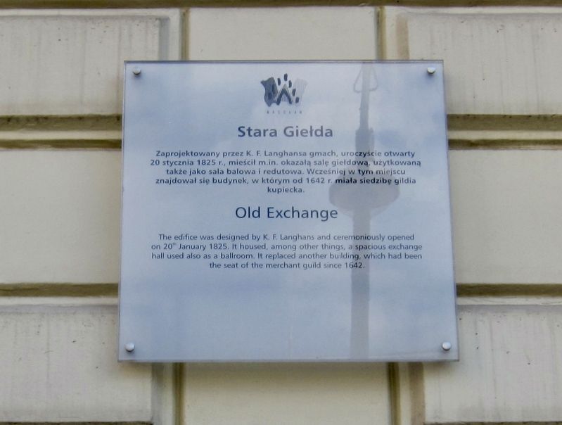 Stara Giełda / Old Exchange Marker image. Click for full size.