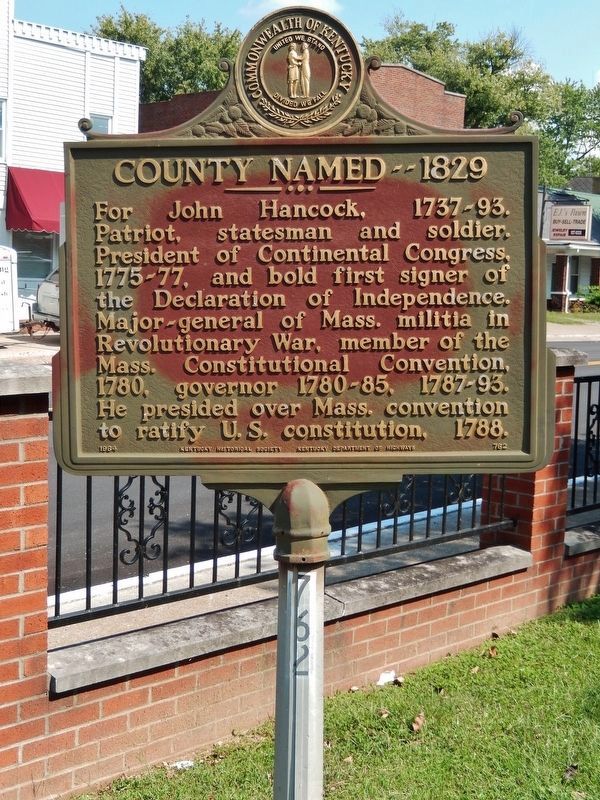 County Named - 1829 Marker (<i>tall view</i>). Click for full size. County Named - 1829 Marker (<i>tall view</i>) image. Click for full size.