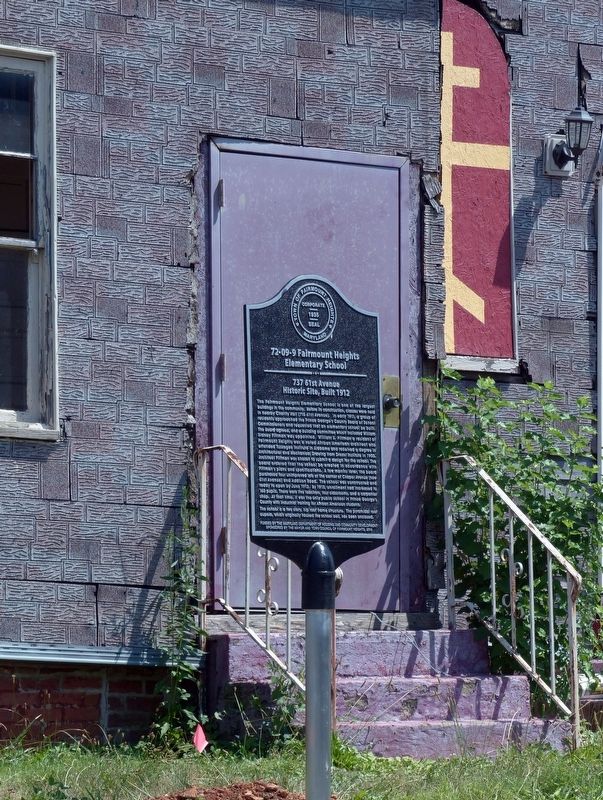 Fairmount Heights Elementary School Marker image. Click for full size.