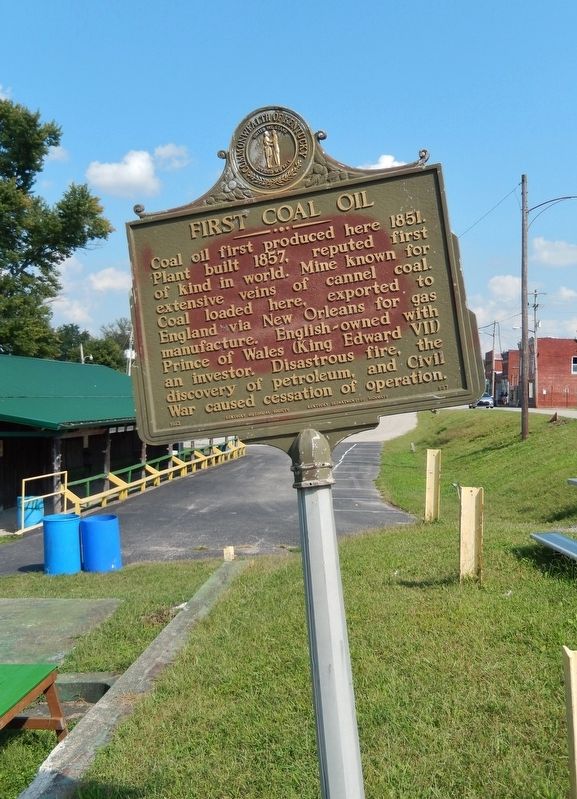 First Coal Oil Marker (<i>tall view</i>) image. Click for full size.