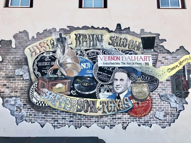 Mural on side of the Kahn Saloon. image. Click for full size.