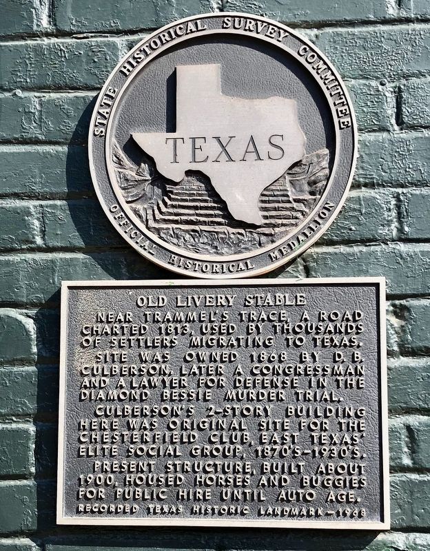 Old Livery Stable Marker. Click for full size. Old Livery Stable Marker image. Click for full size.
