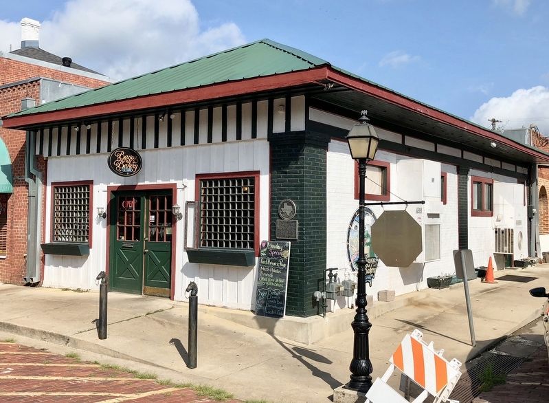 Old Livery Stable Marker at the Bayou Bakery & Cafe.. Click for full size. Old Livery Stable Marker at the Bayou Bakery & Cafe. image. Click for full size.