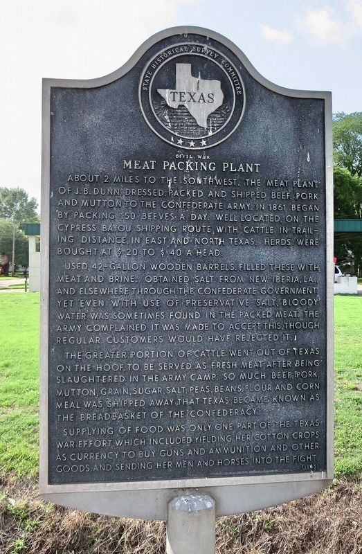 Civil War Meat Packing Plant Marker image. Click for full size.