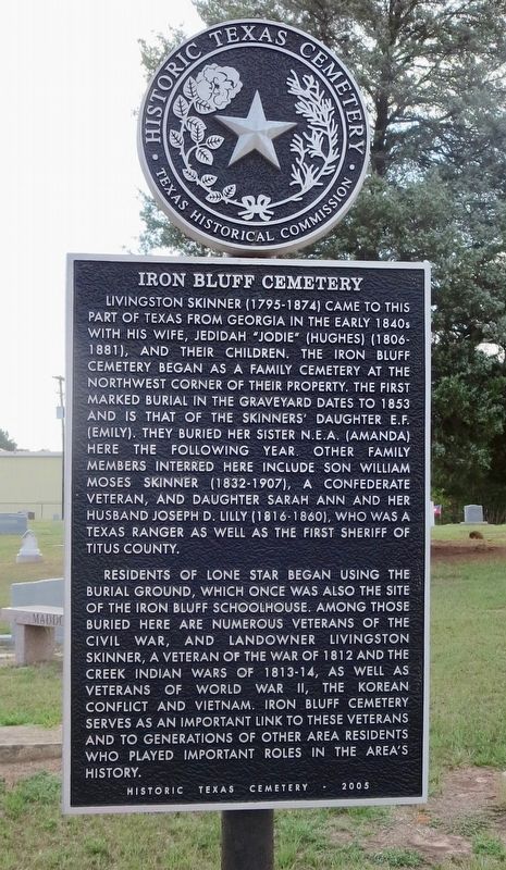 Iron Bluff Cemetery Marker image. Click for full size.