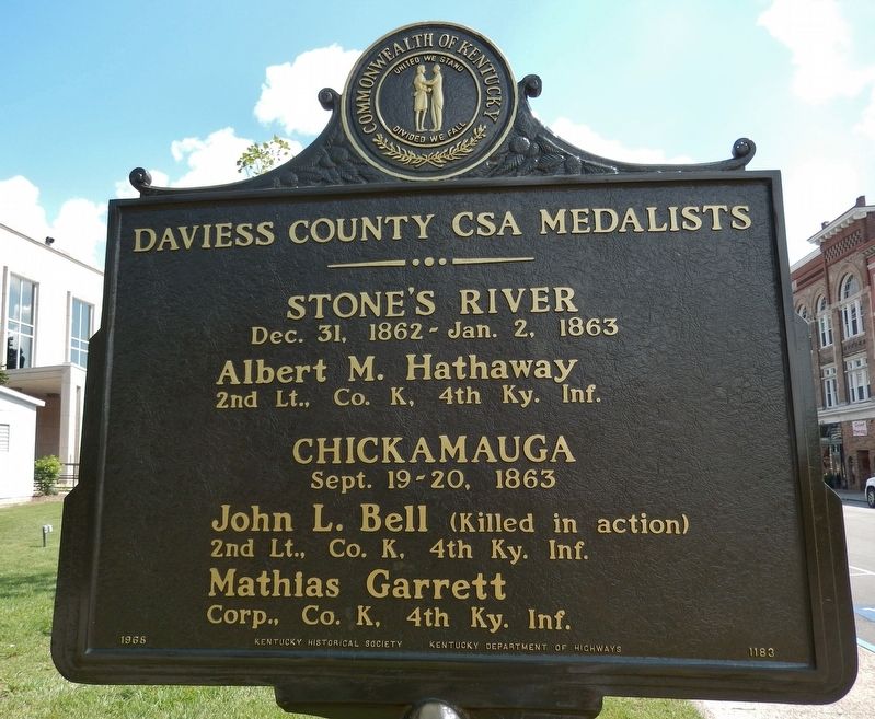 Confederate Congressional Medal of Honor Marker (<i>side 2</i>) image. Click for full size.