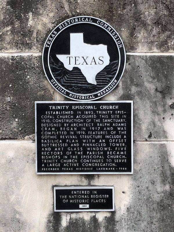 Trinity Episcopal Church Marker - post-restoration image. Click for full size.
