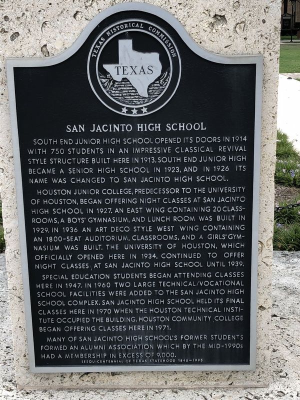 San Jacinto High School Marker image. Click for full size.