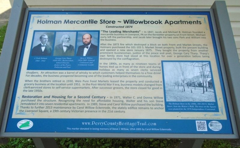 Holman Mercantile Store ~ Willowbrook Apartments Marker image. Click for full size.